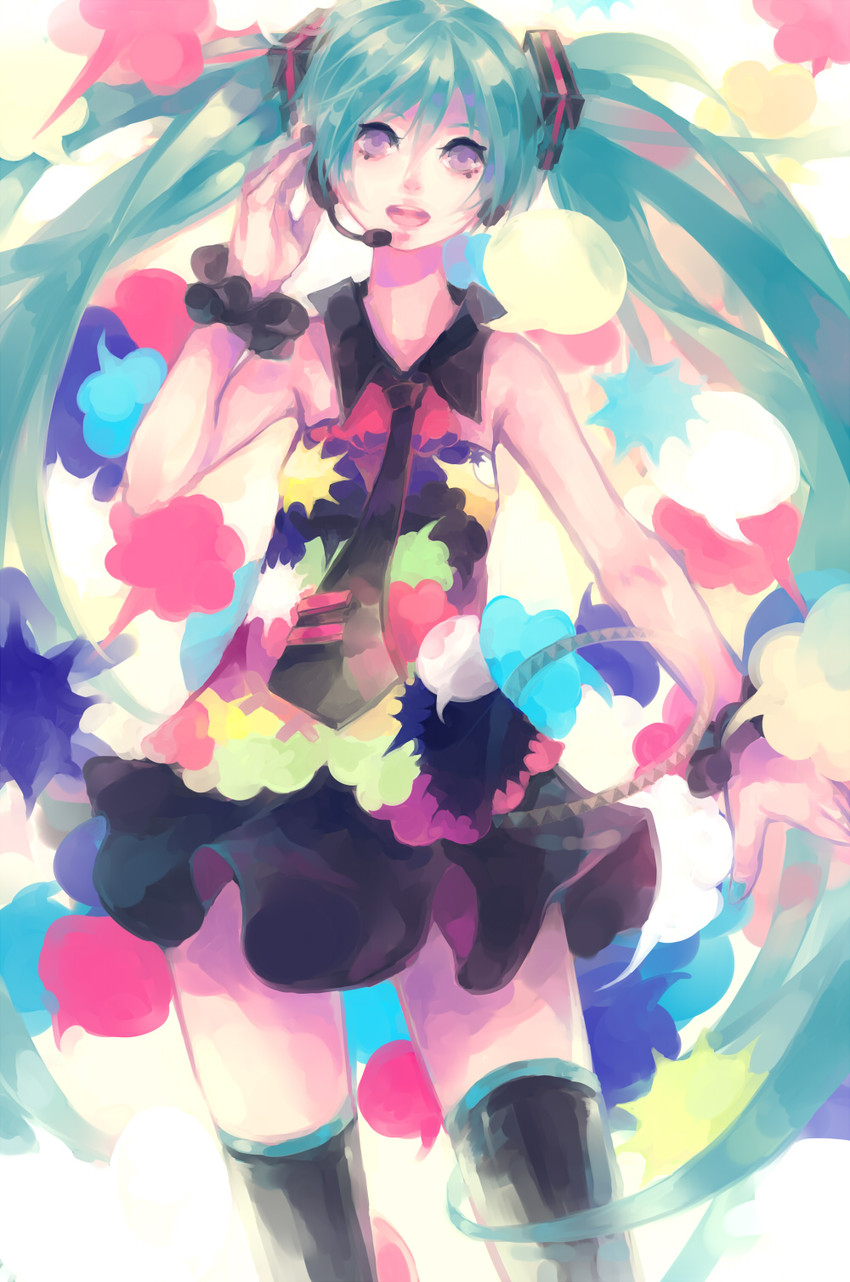 hatsune miku (vocaloid and 1 more) drawn by reina343