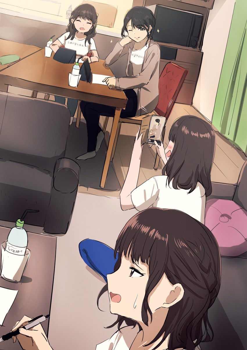 izumi fuuka, yukimura eri, suzumoto akiho, and yamaki anna (real life) drawn by misaki_nonaka