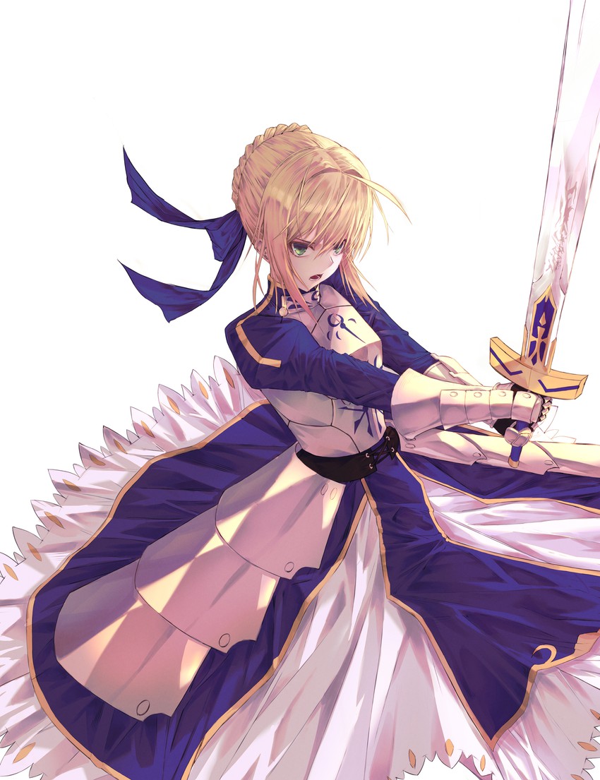 artoria pendragon and saber (fate and 1 more) drawn by tgb0223