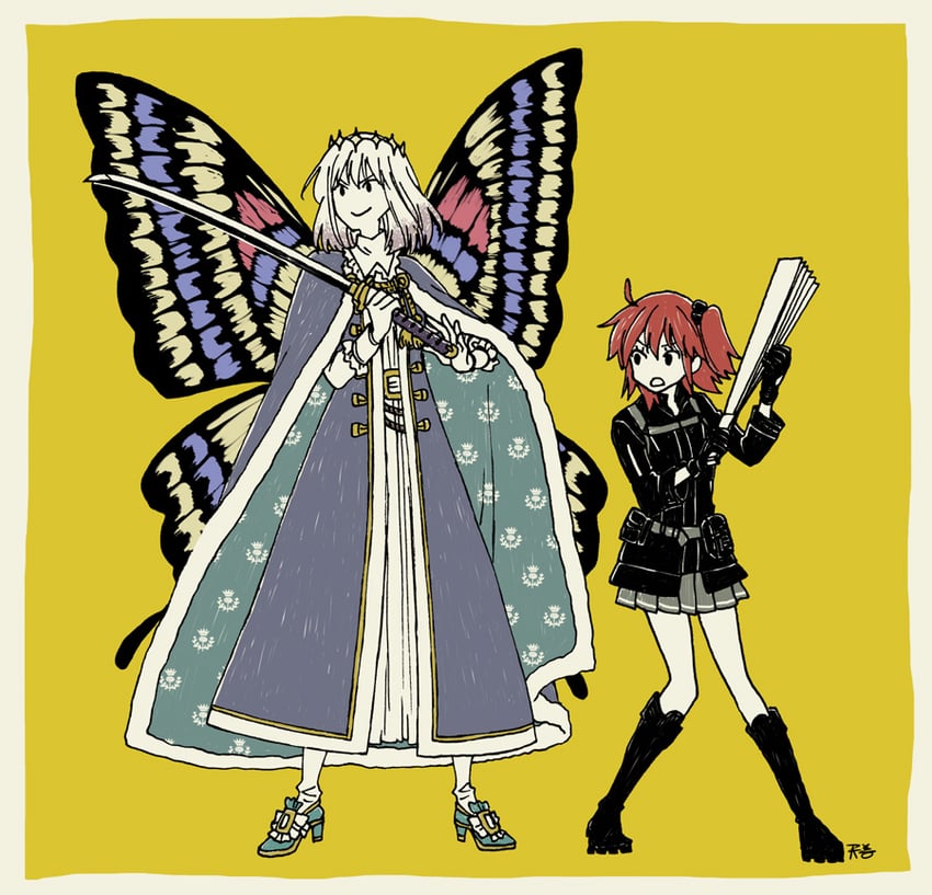 fujimaru ritsuka and oberon (fate and 1 more) drawn by amanogwazen