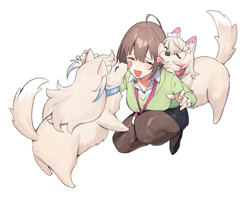 fuwawa abyssgard, mococo abyssgard, and harusaki nodoka (hololive and 1 more) drawn by dasdokter