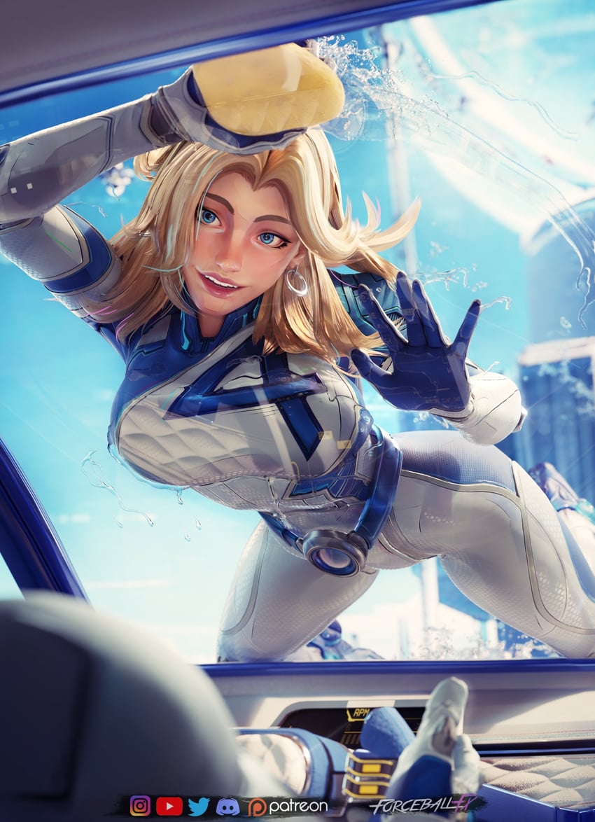 sue storm and reed richards (marvel and 2 more) drawn by forceball_fx