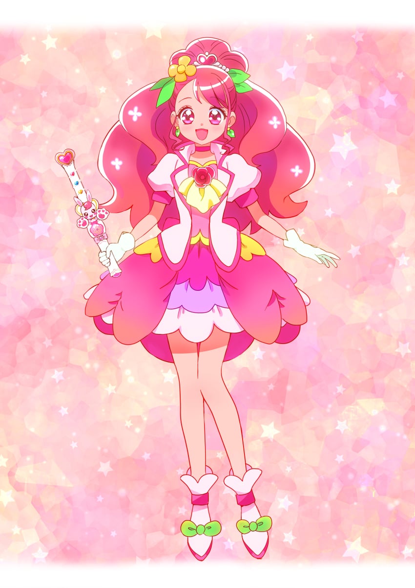 hanadera nodoka, cure grace, and rabirin (precure and 1 more) drawn by kyanos_(b_0000ff)