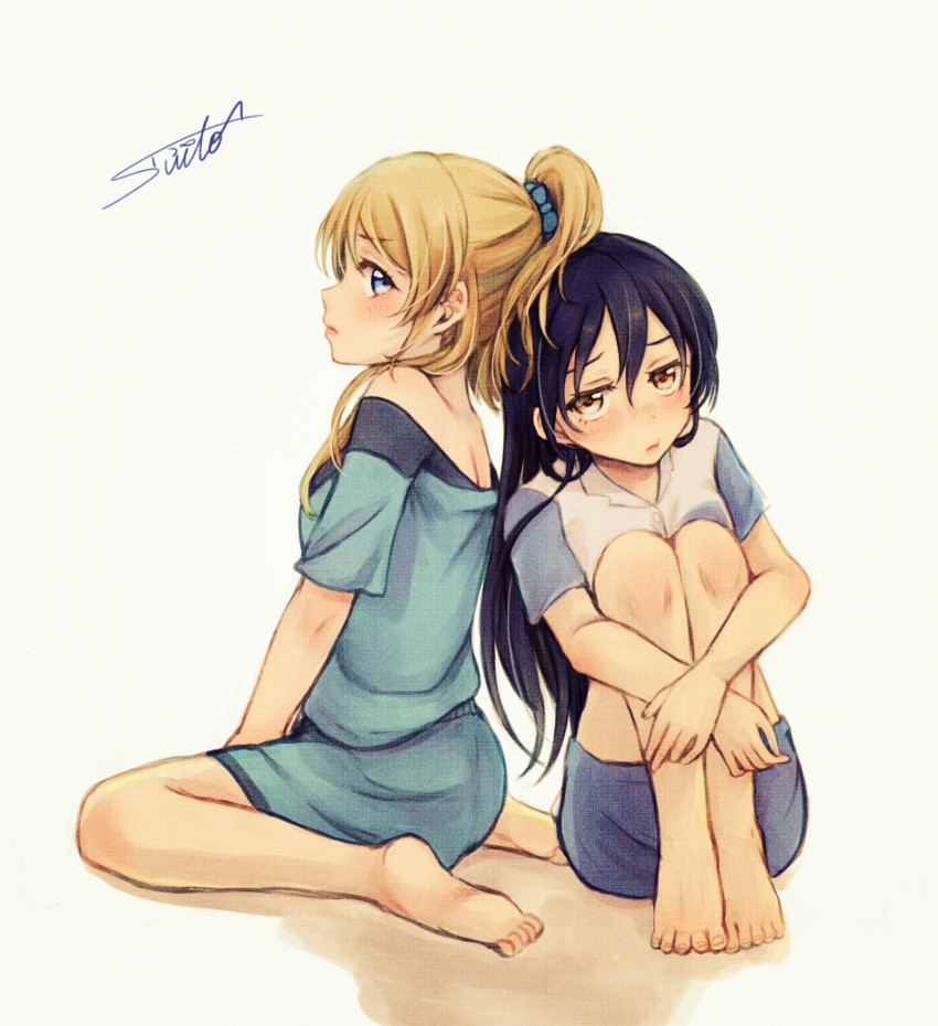 sonoda umi and ayase eli (love live! and 1 more) drawn by suito