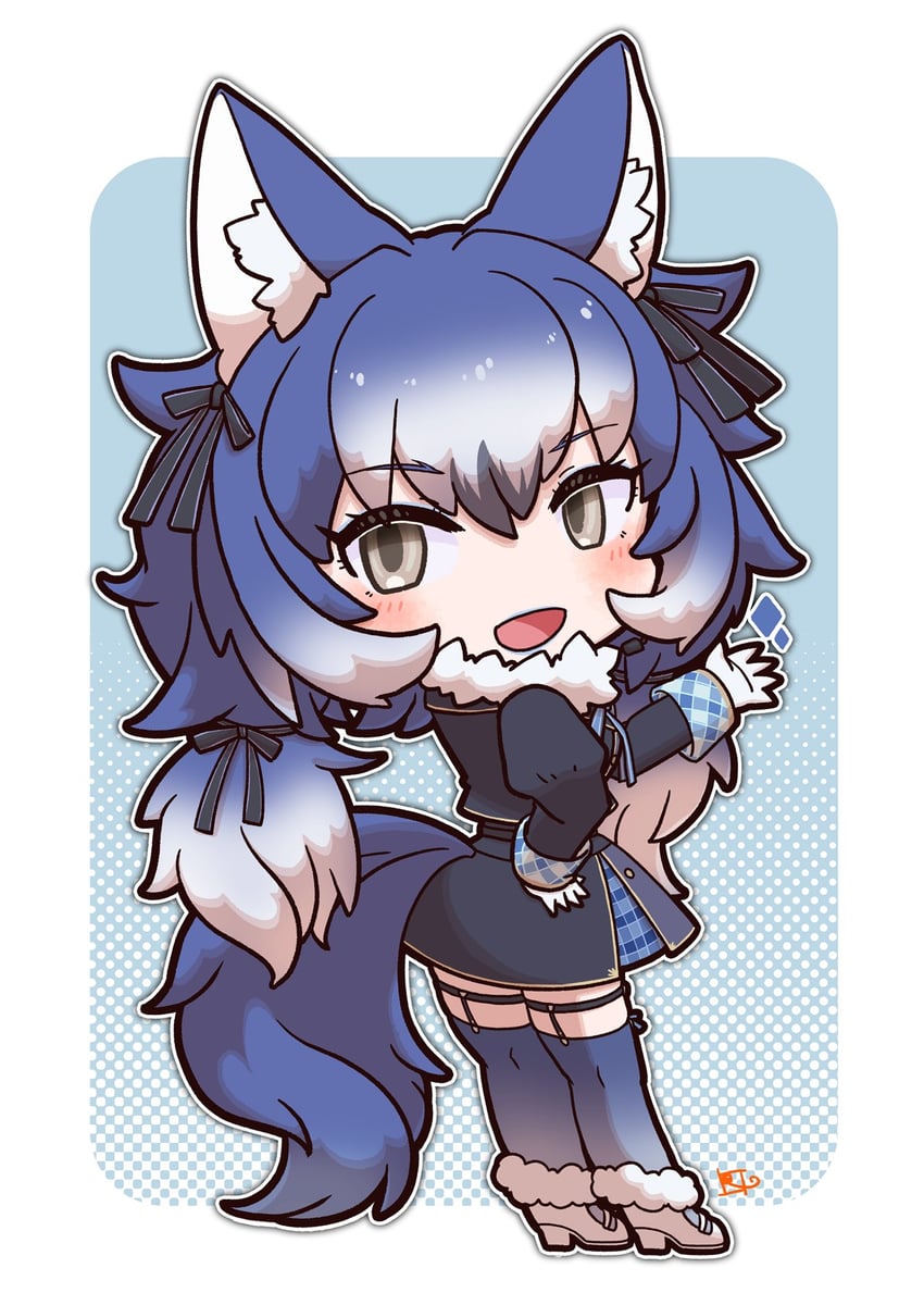 dire wolf (kemono friends and 1 more) drawn by mugise_hitsuji