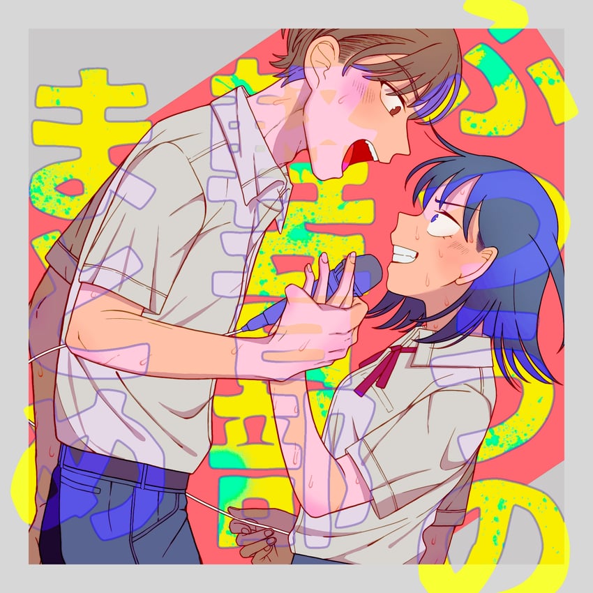 hatono chihiro and takami kouki (futsuu no keion-bu) drawn by sitesitei