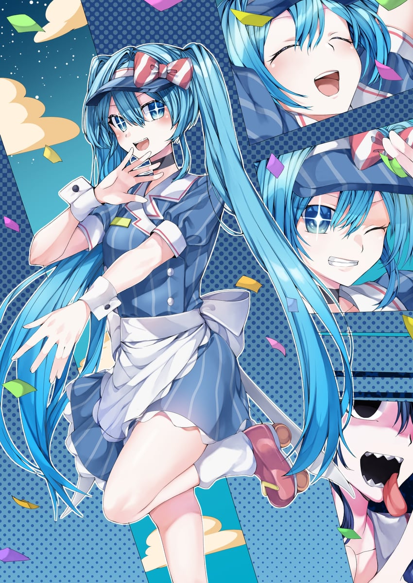 hatsune miku (vocaloid and 1 more) drawn by toome1212123
