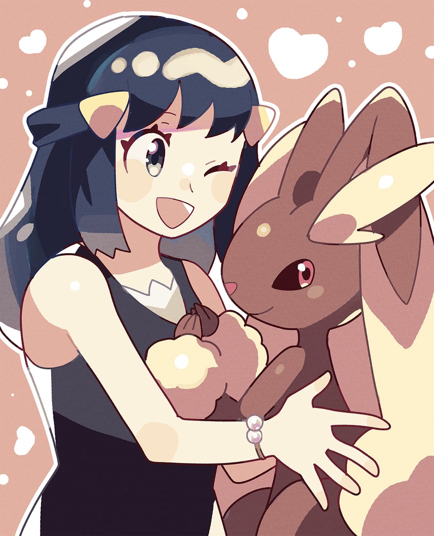 dawn and lopunny (pokemon and 1 more) drawn by anidler91