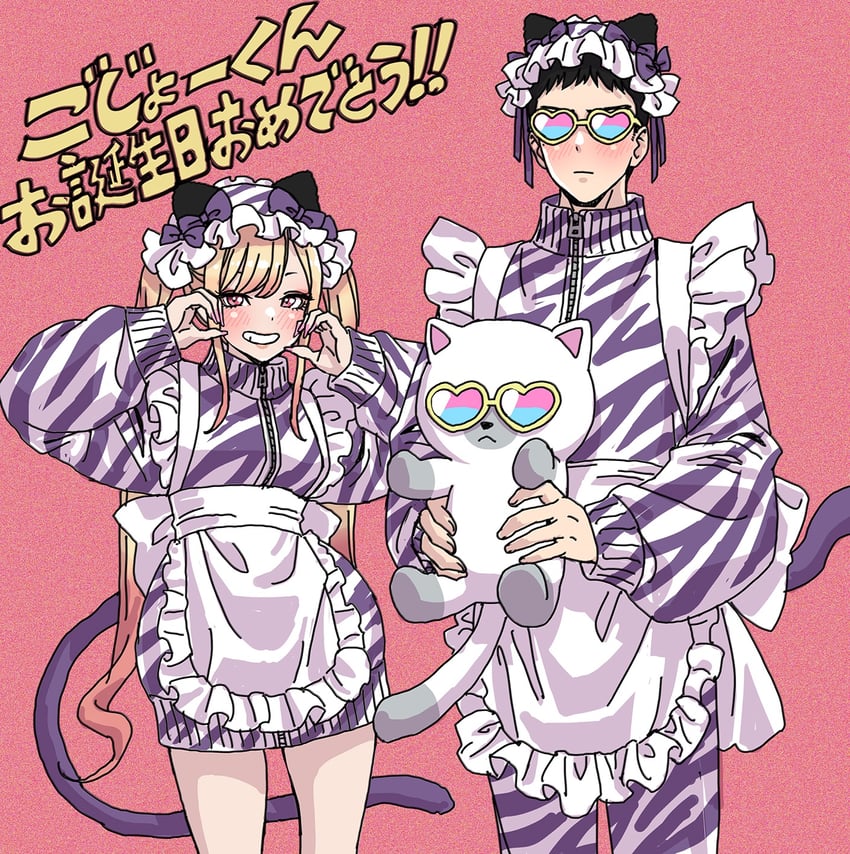 kitagawa marin and gojou wakana (sono bisque doll wa koi wo suru) drawn by yamashita_shun'ya