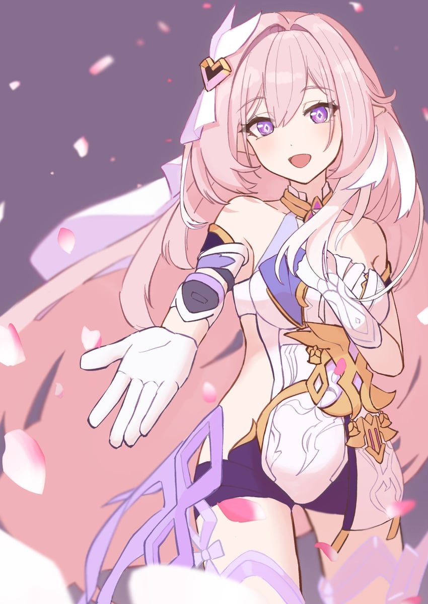 elysia (honkai and 1 more) drawn by erio_dazima