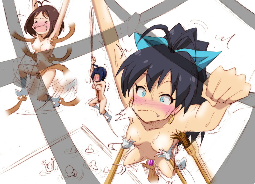 ganaha hibiki, miura azusa, and hidaka ai (idolmaster and 1 more) drawn by yaneko_uta