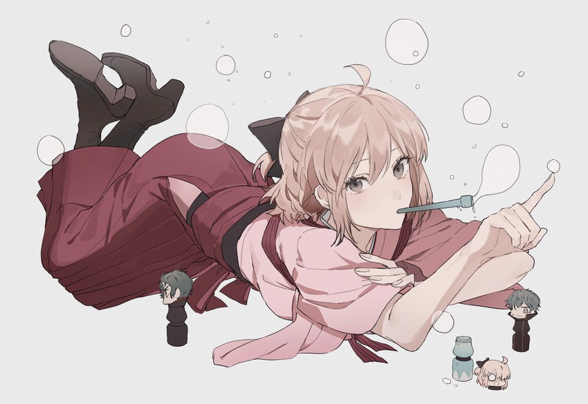okita souji (fate and 2 more) drawn by yurumawari