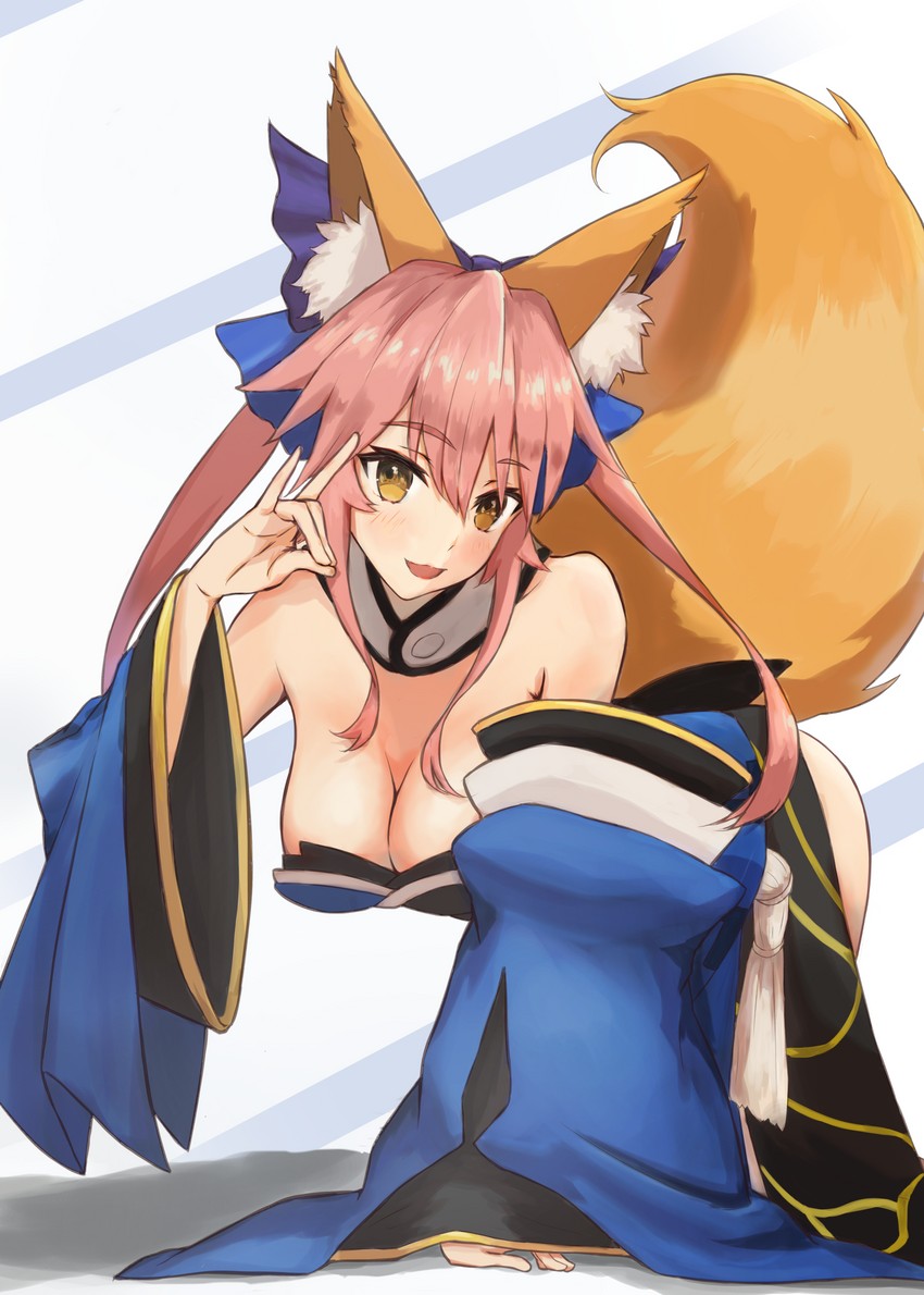 tamamo and tamamo no mae (fate and 3 more) drawn by kake_udon