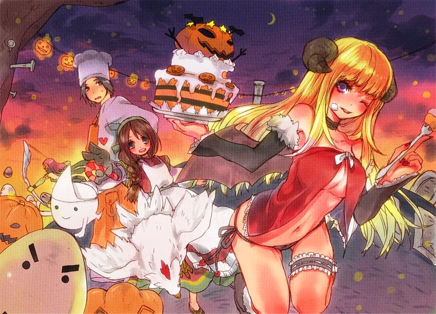 ranger, succubus, lude, eggyra, and squash (ragnarok online) drawn by lala_(sputnik)