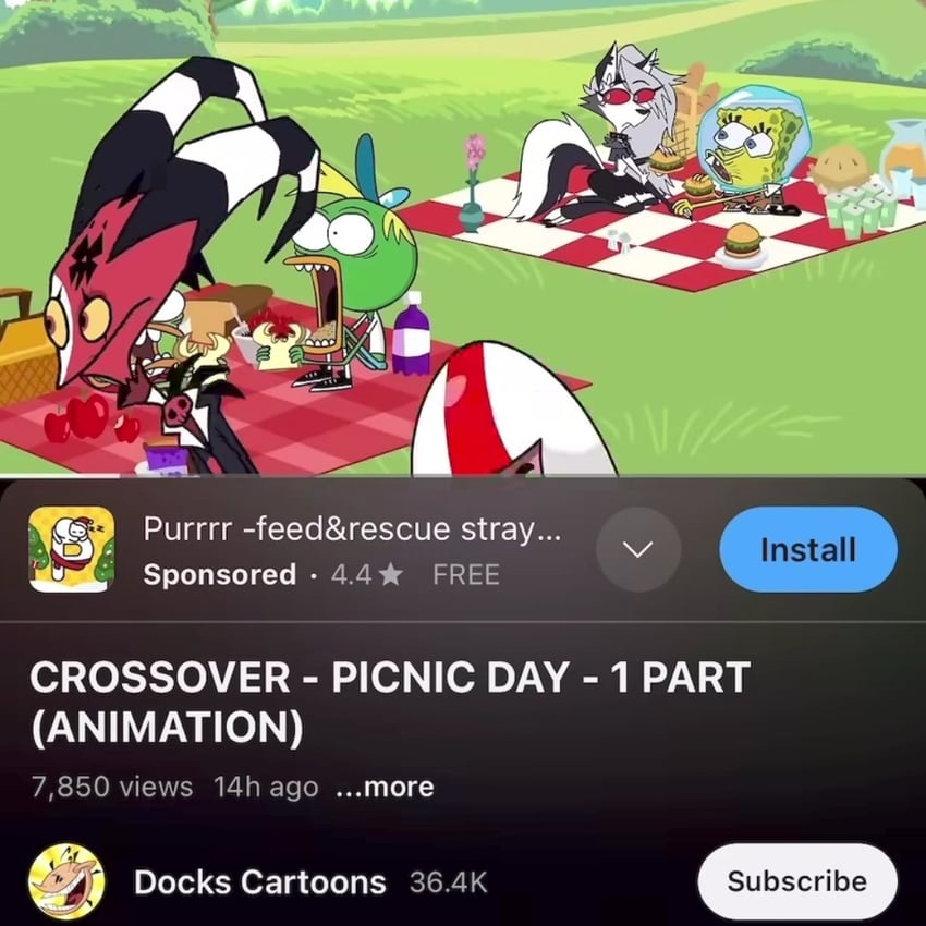 spongebob squarepants, loona, blitzo, swaysway, and buhdeuce (youtube and 3 more)