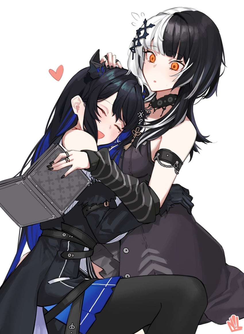 shiori novella and nerissa ravencroft (hololive and 1 more) drawn by nillith