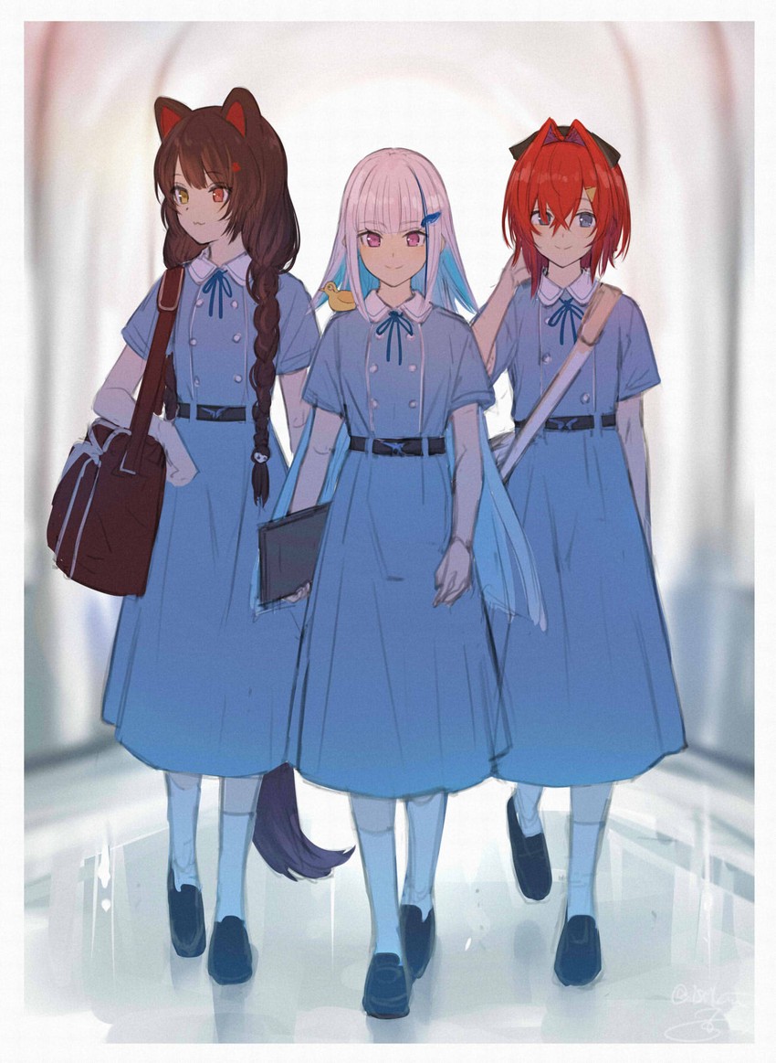 lize helesta, ange katrina, inui toko, and sebastian piyodore (nijisanji) drawn by isshiki_(ffmania7)