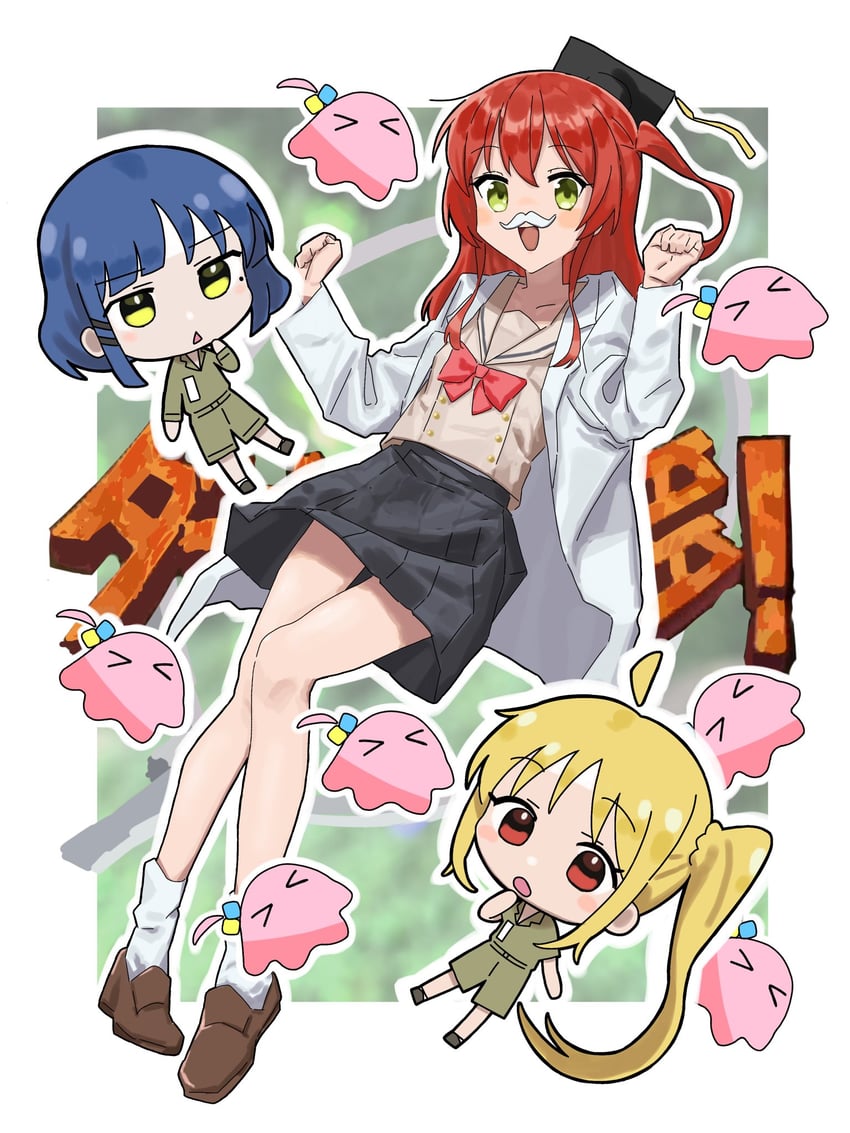 gotoh hitori, kita ikuyo, ijichi nijika, and yamada ryo (bocchi the rock!) drawn by oekakikujira