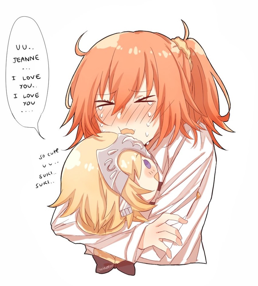 fujimaru ritsuka and jeanne d'arc (fate and 2 more) drawn by yukari_(bryleluansing)
