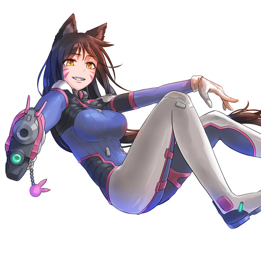 d.va and ahri (league of legends and 2 more) drawn by dlausdnr56