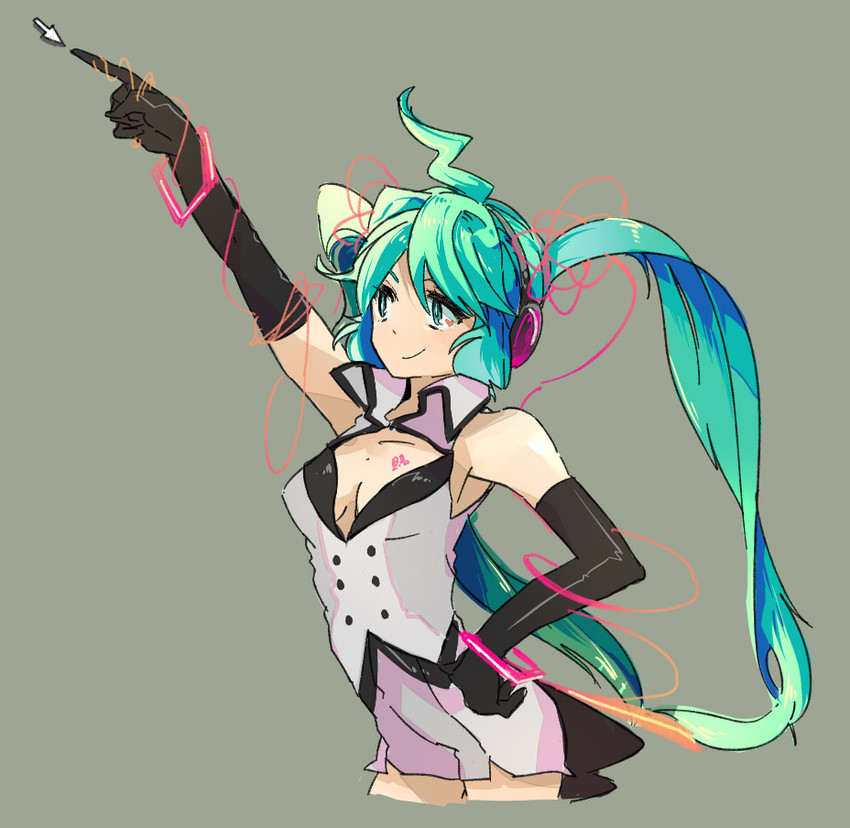hatsune miku (vocaloid and 1 more) drawn by okuni_ken
