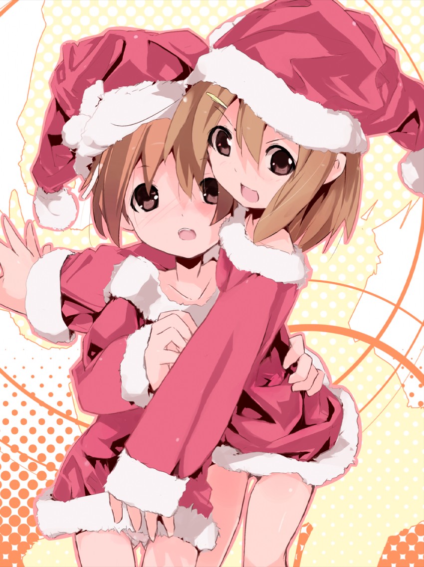hirasawa yui and hirasawa ui (k-on!) drawn by kuroba_u