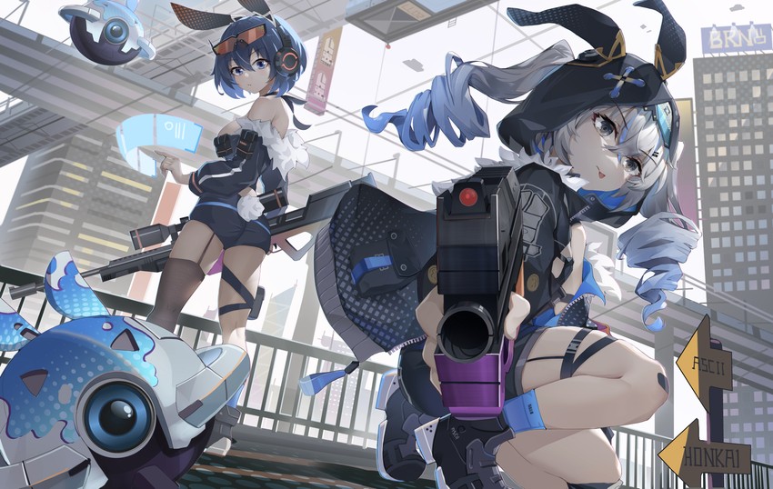 bronya zaychik and seele vollerei (honkai and 1 more) drawn by asc11