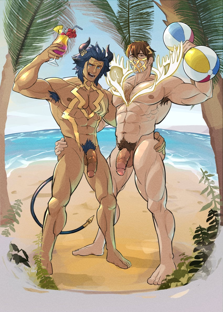 eikthyrnir and askr (fire emblem and 1 more) drawn by dumart_(dunbans)