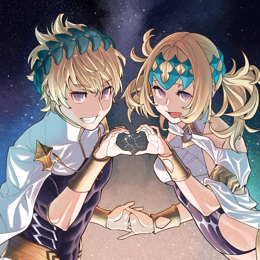 pollux and castor (fate and 1 more) drawn by matsu_bokkuri
