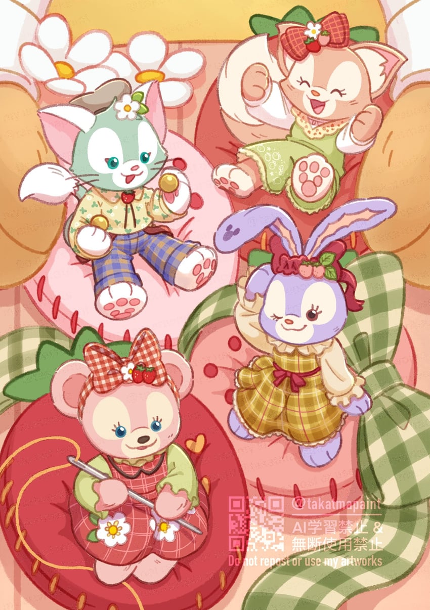 shelliemay, stellalou, gelatoni, and linabell (duffy and friends and 1 more) drawn by takatmaorange
