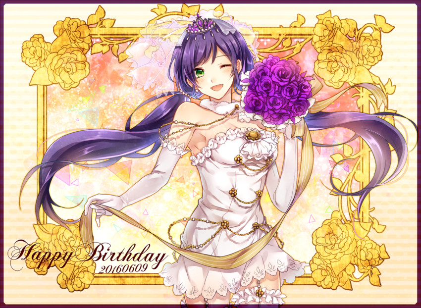 tojo nozomi (love live! and 2 more) drawn by miyuzu