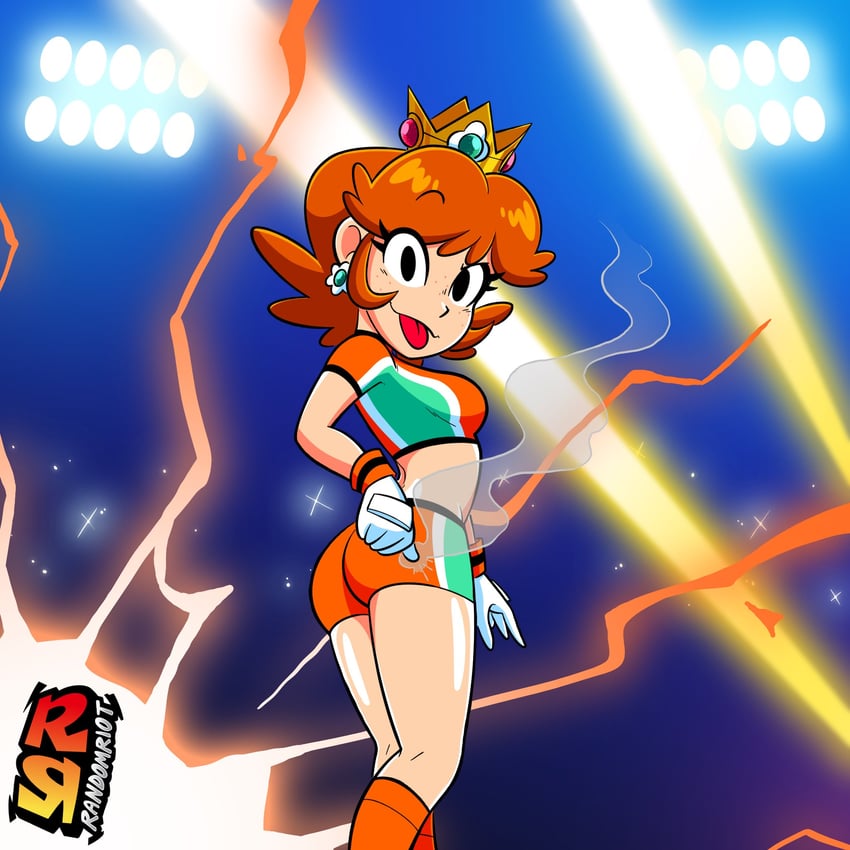 princess daisy and striker daisy (mario and 1 more) drawn by wrandomwriot