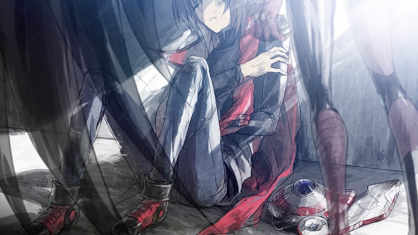yuki judai and yubel (yu-gi-oh! and 1 more) drawn by moribuden