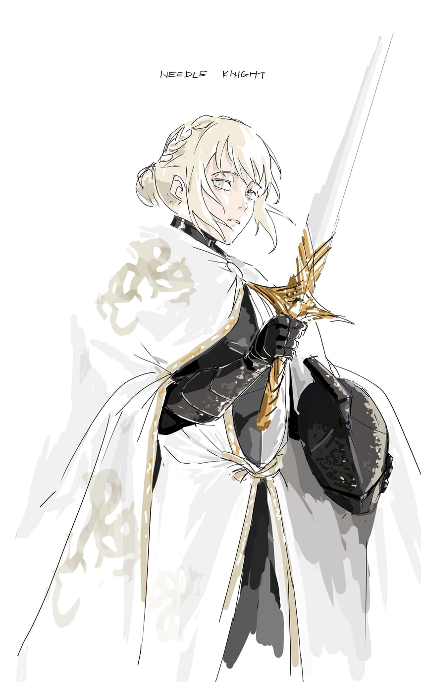 needle knight leda (elden ring and 1 more) drawn by dtmahotsukai