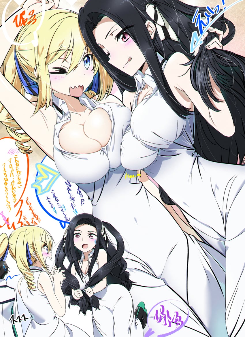 saegusa mayumi and angelina kudou shields (mahouka koukou no rettousei) drawn by mamezuka_takashi
