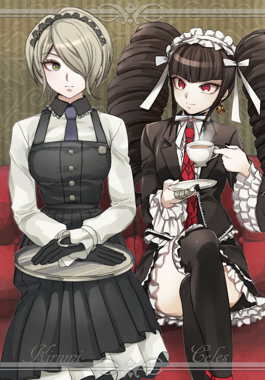 celestia ludenberg and tojo kirumi (danganronpa and 2 more) drawn by machi_(mctri)