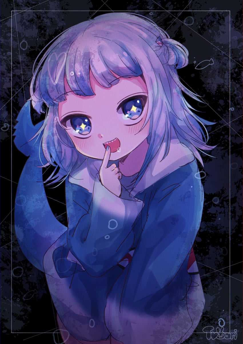 gawr gura (hololive and 1 more) drawn by shiro_nori00