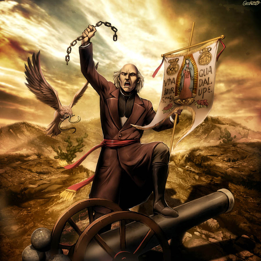 miguel hidalgo (real life and 1 more) drawn by genzoman