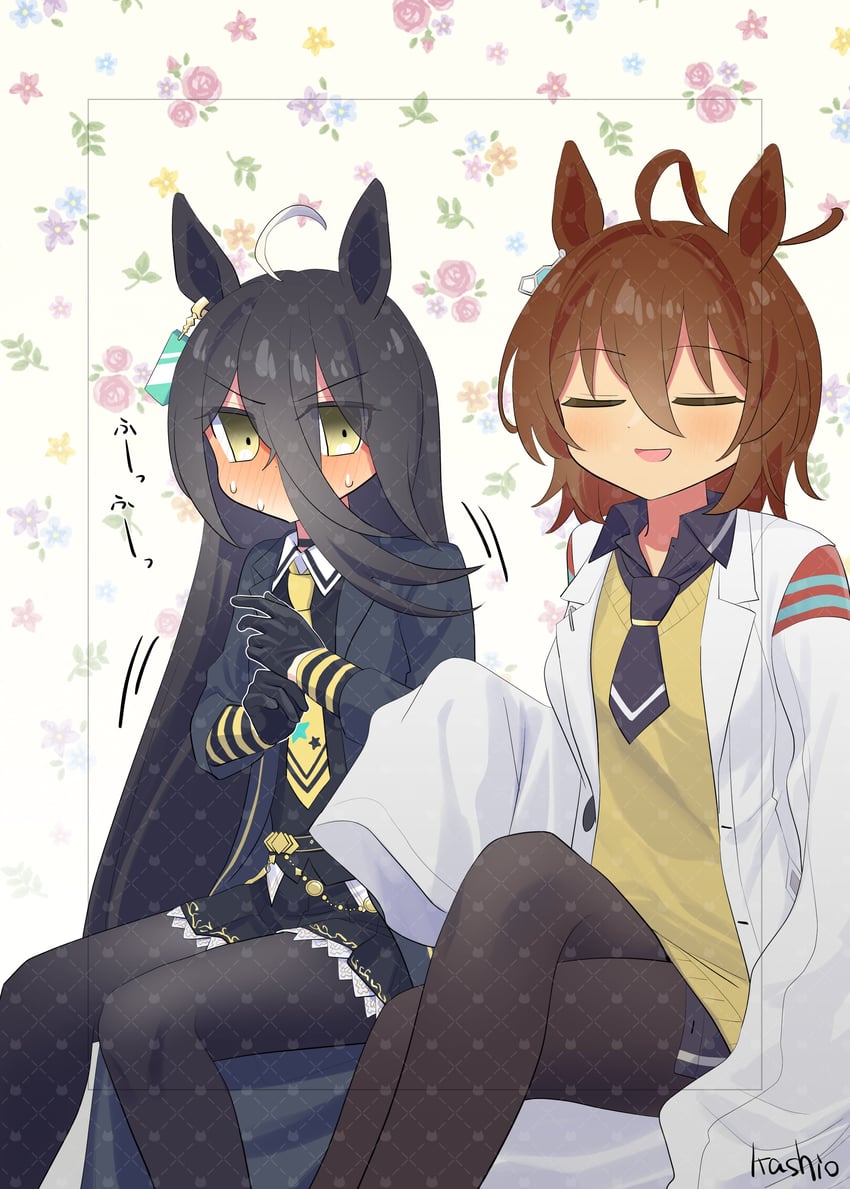 agnes tachyon and manhattan cafe (umamusume) drawn by rune_salt