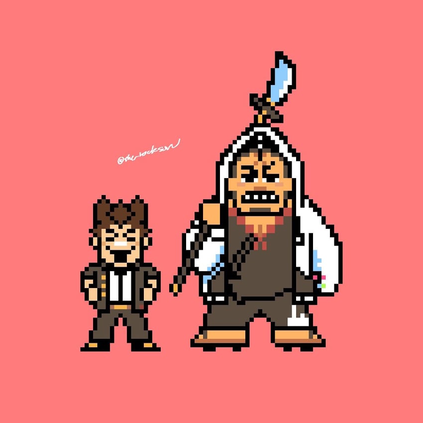 houzouin oniwaka and protagonist 1 (tokyo afterschool summoners) drawn by the_rockson