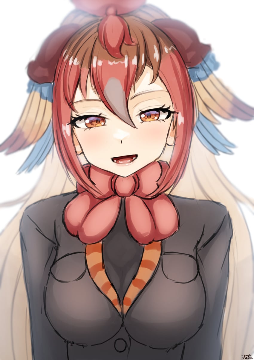 red junglefowl (kemono friends and 1 more) drawn by falr_illust