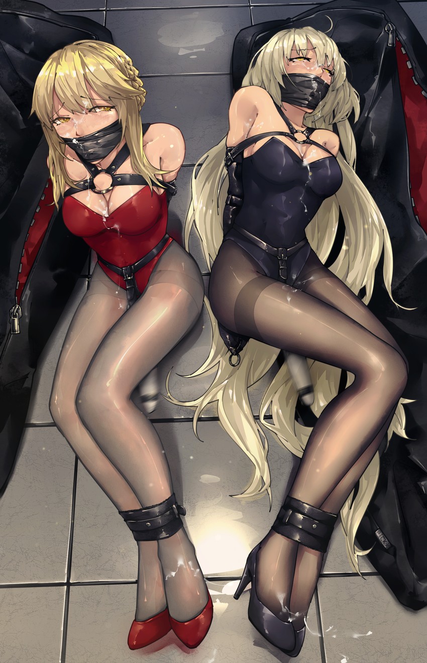 artoria pendragon and jeanne d'arc alter (fate and 1 more) drawn by pick'k