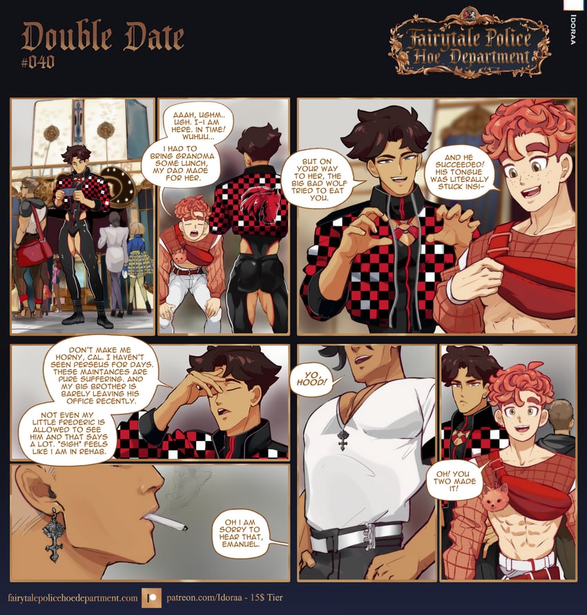 emanuel van redfor and red riding hood (fairytale police hoe department) drawn by idoraad