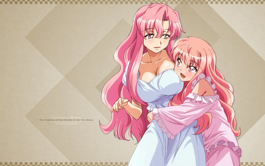louise francoise le blanc de la valliere and cattleya yvette la baume le blanc de la fontaine (zero no tsukaima)