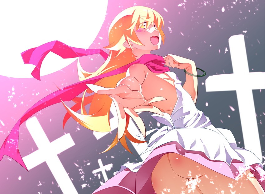 oshino shinobu (monogatari and 1 more) drawn by tanabe_kyou