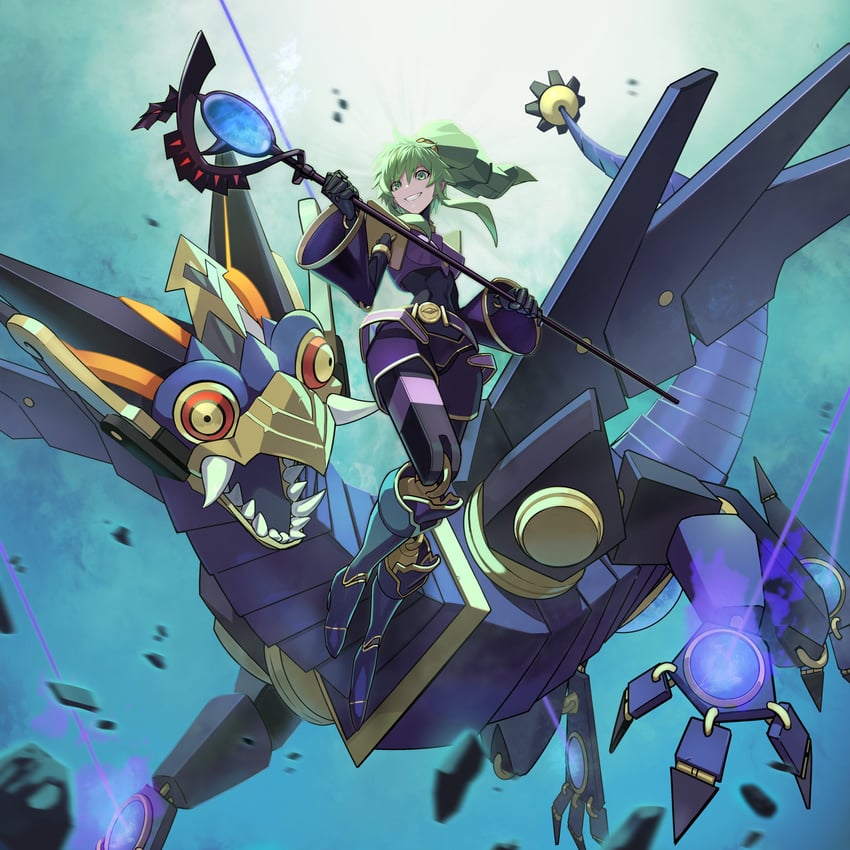 winda, el shaddoll winda, and pulao wind of the yang zing (yu-gi-oh!) drawn by bum_hico