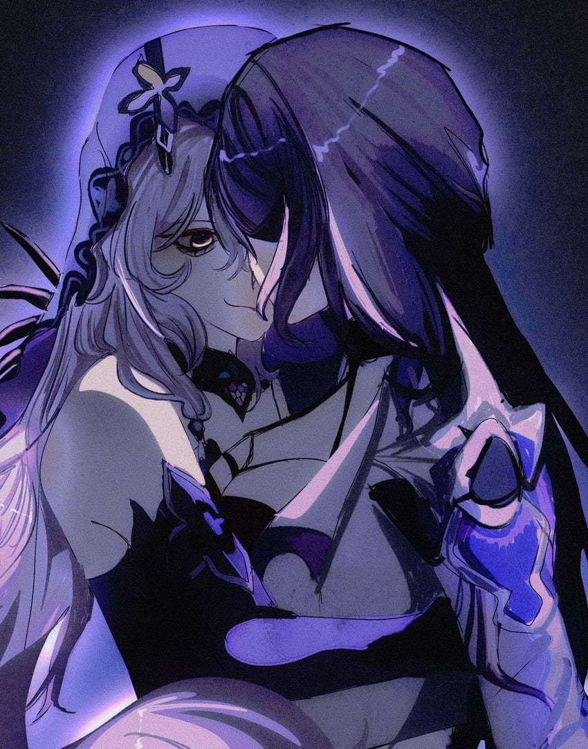 acheron and black swan (honkai and 1 more) drawn by 367_(367_qss0)