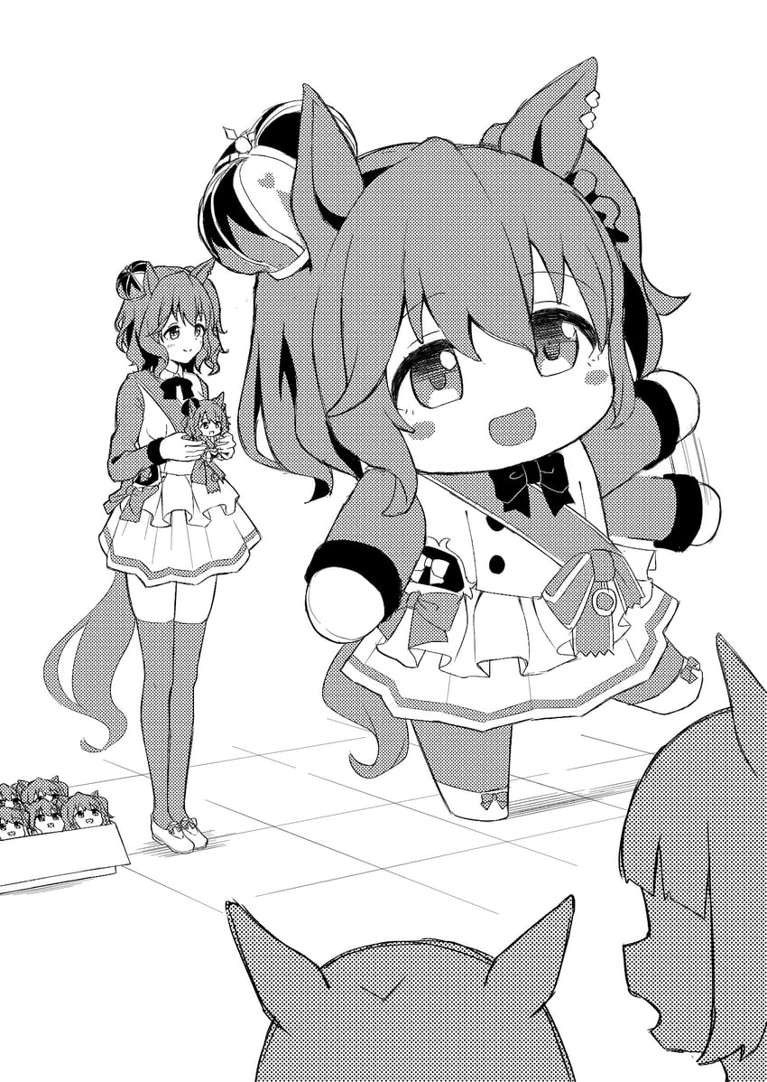 trainer and aston machan (umamusume and 1 more) drawn by chipushishi