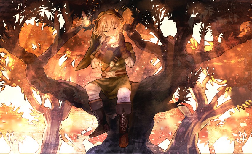 link and navi (the legend of zelda and 1 more) drawn by newo_(shinra-p)
