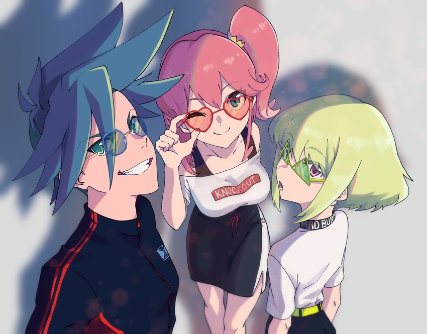 lio fotia, galo thymos, and aina ardebit (promare) drawn by kannoiimituhiko